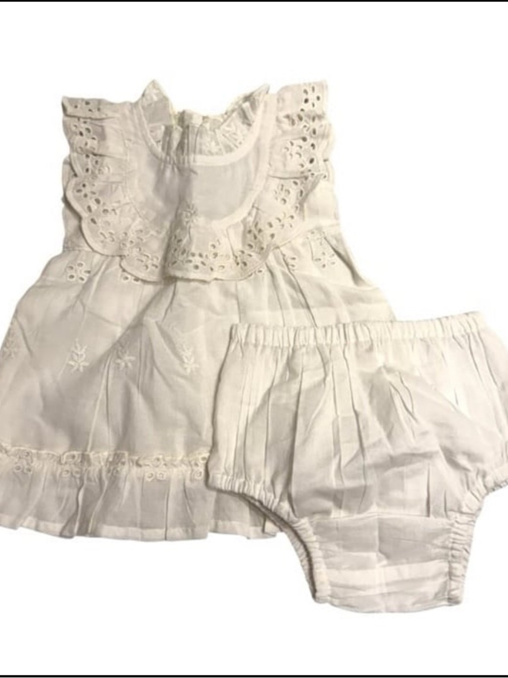 YoBaby White Eyelet Dress